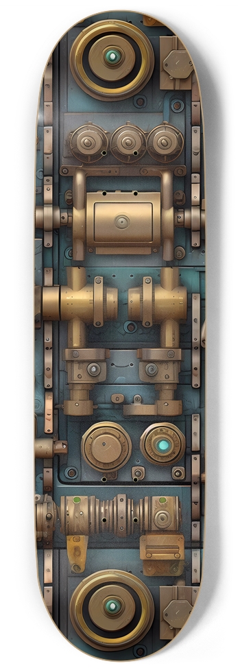 Dieselpunk Pattern 1 Skateboard 9 Inch Skateboard