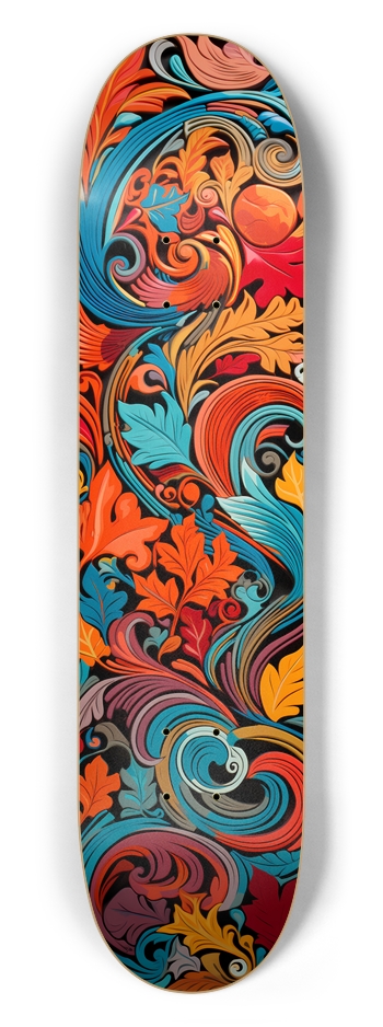 Abstract Floral Pattern 2 Skateboard 7-1/2 Skateboard Deck