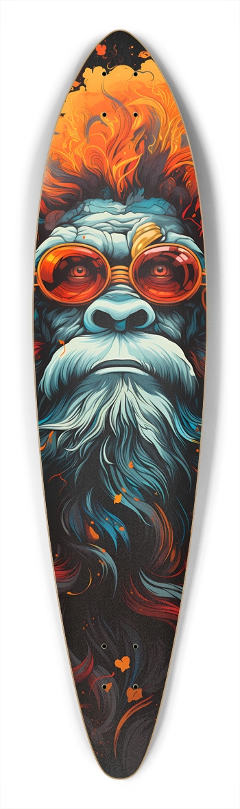 Psychedelic Sasquatch Longboard Pintail Longboard