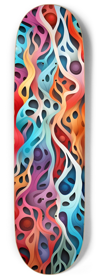 Rainbow Roots Pattern Skateboard 9 Inch Skateboard