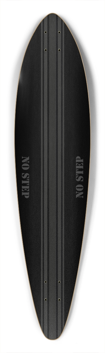 Black Stealth Longboard Pintail Longboard