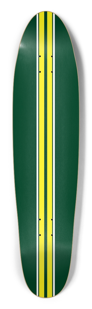 British Racer Green w/Stripes Longboard Longboard Shape