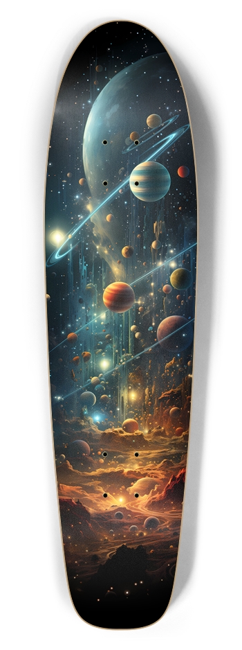 Outer Space Scene 1 Skateboard Bottle Tail