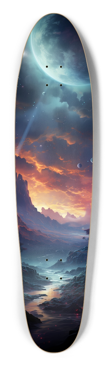 Space Scene Longboard Longboard Shape