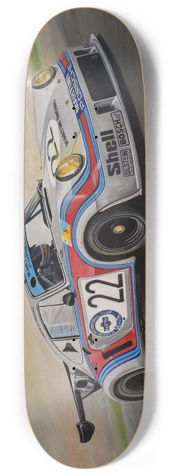 1974 Martini Porsche 911 RSR - 9" 9 Inch Skateboard