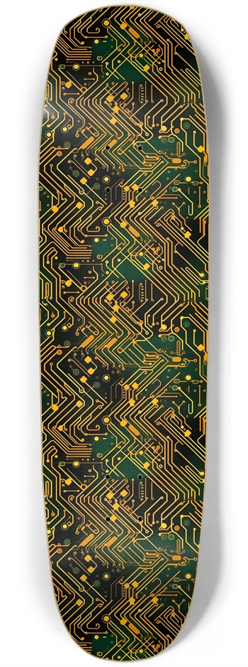 Circuit Board 2 Skateboard Square Nose