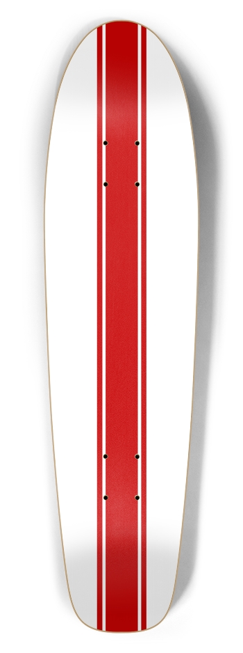 Racer White Skateboard Bottle Tail