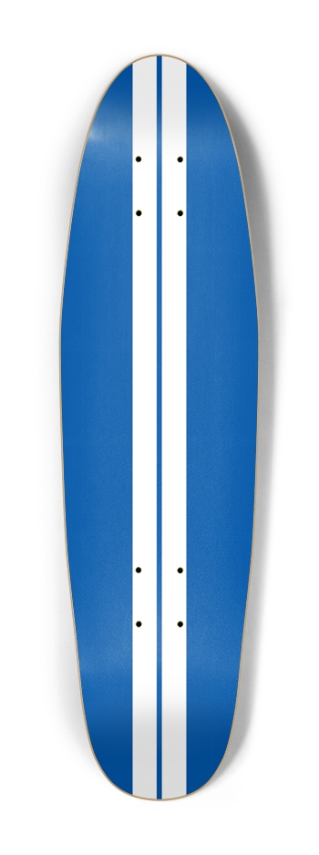 Racer Blue Skateboard Cruiser Shape