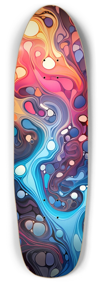 Retro Psychedelic Skateboard Punk Nose Pool Shape