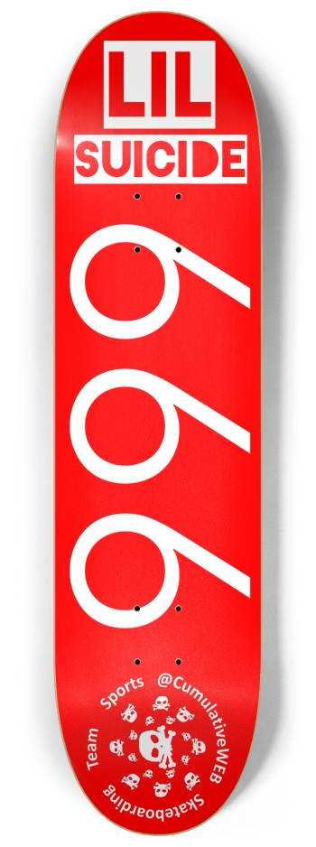 Lil Suicide 999 #skateboardTeamSports 8-1/4 Skateboard Deck