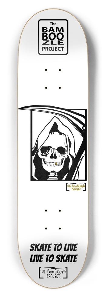 Gold Tooth Reaper - Size 8.5 8-1/2 Skateboard Deck