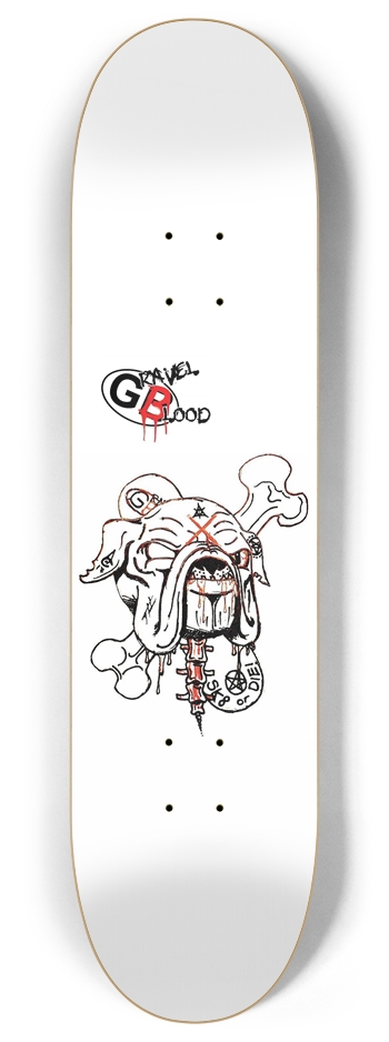 8.0 Gravel Blood Bulldog 8 Inch Skateboard Deck