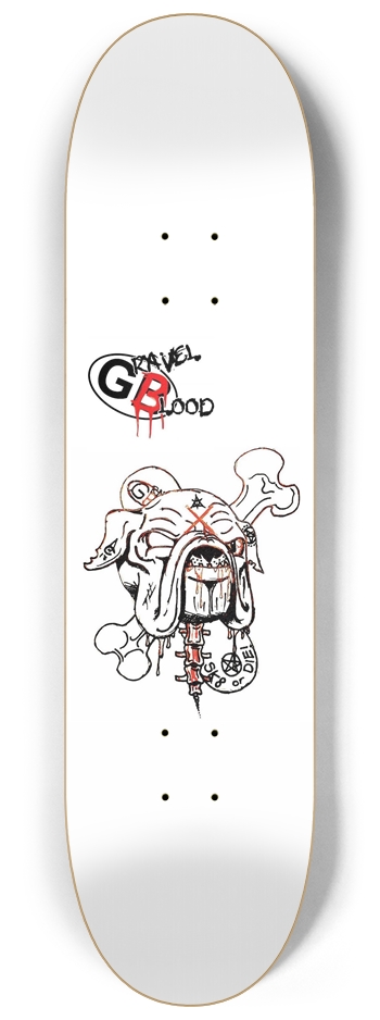 8.25 Gravel Blood - Bulldog 8-1/4 Skateboard Deck