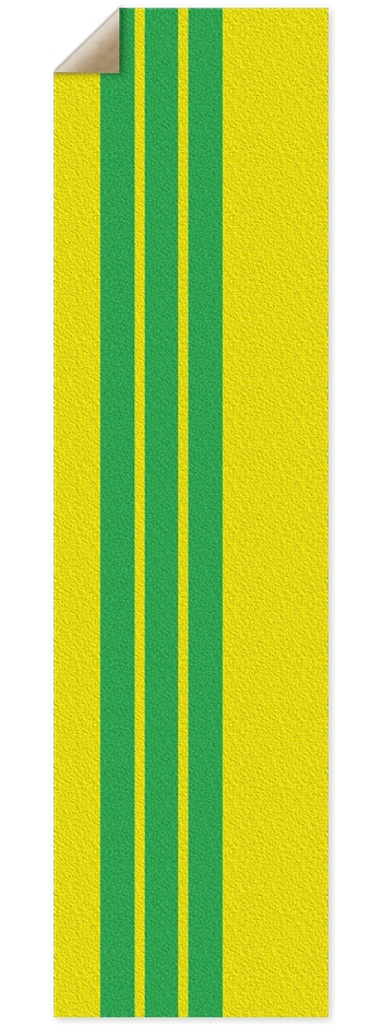 Custom Griptape Yellow & Green Racing Strips 9 x 33 Inch Griptape