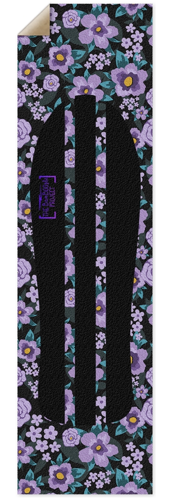 Purple Floral Cruiser Griptape 10 x 36 Inch Griptape