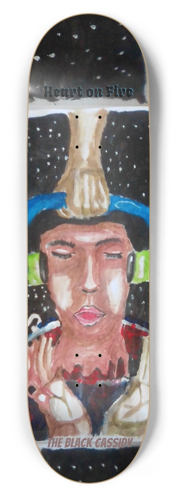 8.75 Heart on Fire 8-3/4 Inch Skateboard