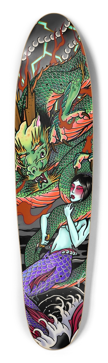Dragon vs Mermaid Longboard Shape