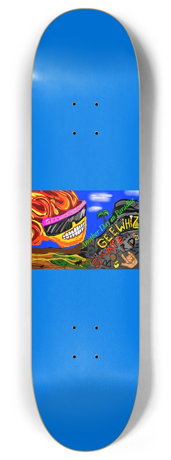GEEWHIZ Paradise blue 8 Inch Skateboard Deck