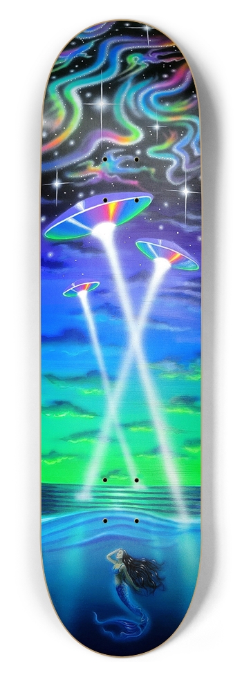 8.5 Mermaid Abduction 8-1/2 Skateboard Deck