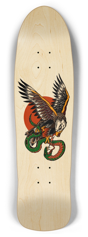 EAGLE VS SNAKE Skateboard Retro Rocket