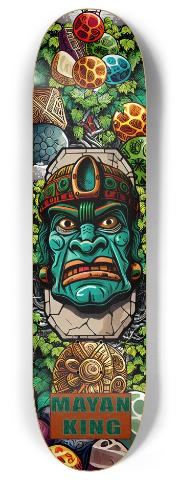 Mayan King - Skate Deck 8 Inch Skateboard Deck
