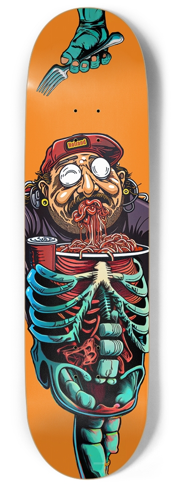 Spaghetti Head - Skate Deck 9 Inch Skateboard
