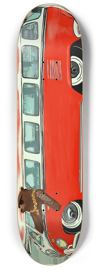 Bobby Bear Bus Board Glow  8-1/4 Skateboard Deck