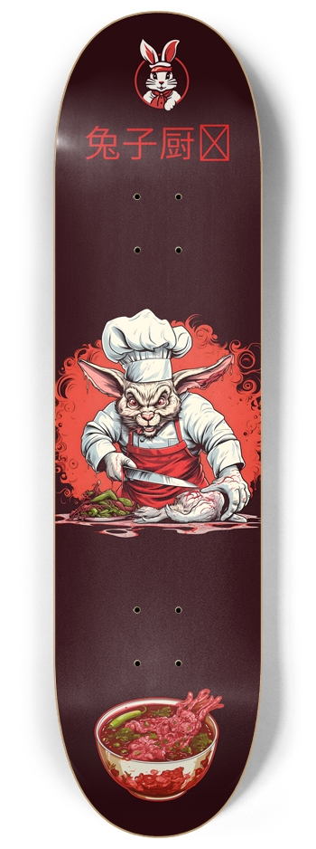 Rabbit Chef - Skate deck 8-1/4 Skateboard Deck