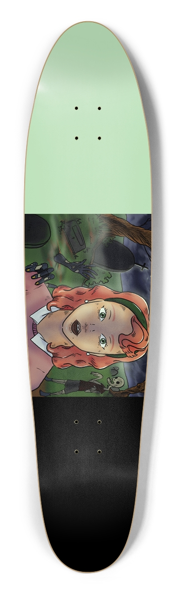 Caught In the Graveyard Glow in the Dark Longboard Longboard Shape