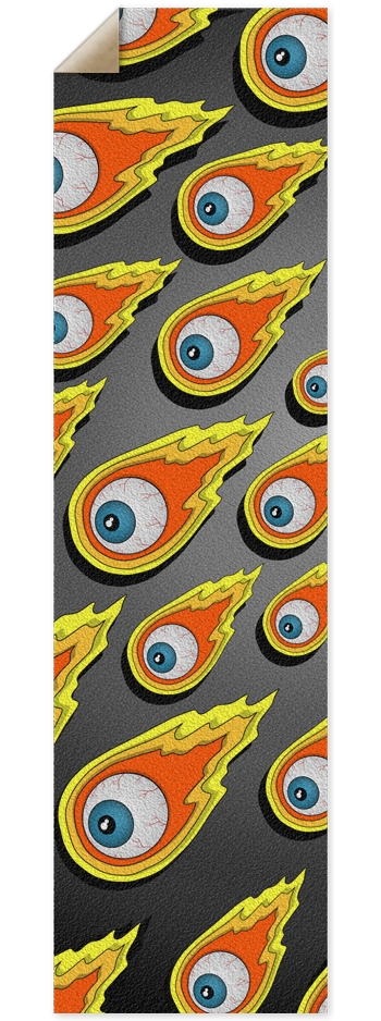 Flaming Eyeballs 9"x33" Griptape 9 x 33 Inch Griptape