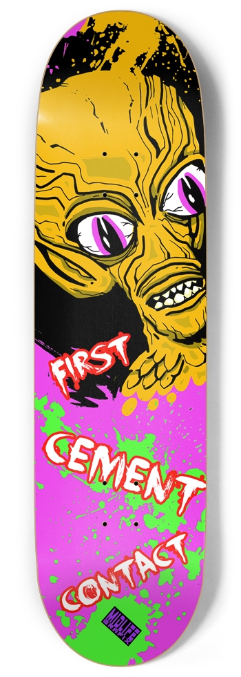 Smif's Cement Alien wide Popsicle 9 Inch Skateboard