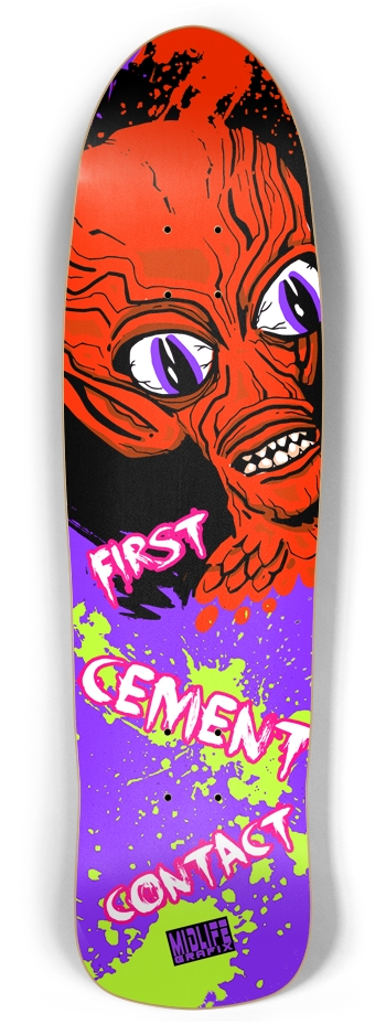 Smif's Cement Alien Rocket Deck Retro Rocket
