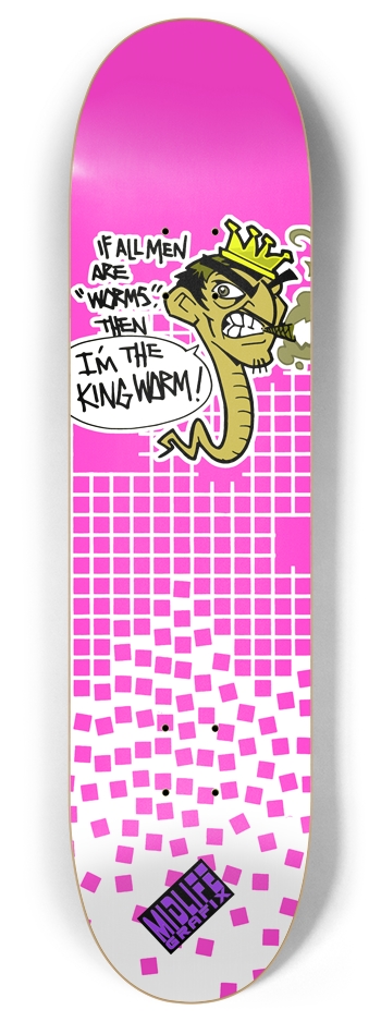 Smif's King Worm 8 Inch Skateboard Deck