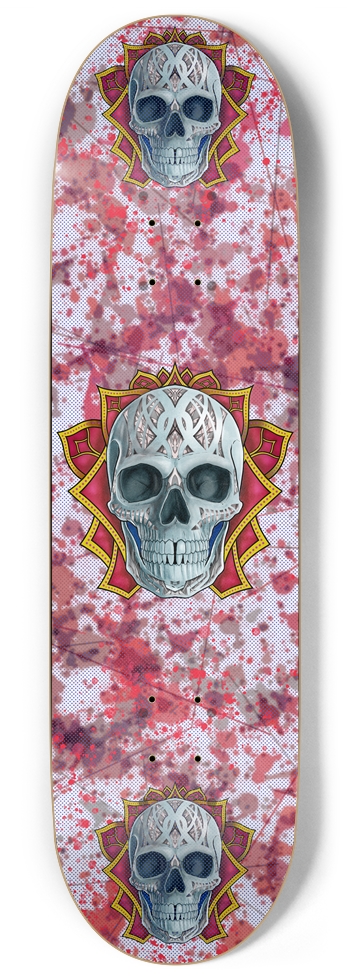 Tri Blitz Skull 9" x 34" 9 Inch Skateboard