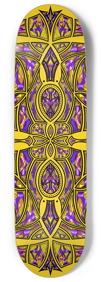 Art Graphix Yellow No.09 9" x 34" 9 Inch Skateboard