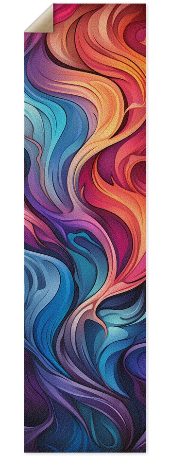 Rainbow Swirl Custom Griptape 9 x 33 Inch Griptape