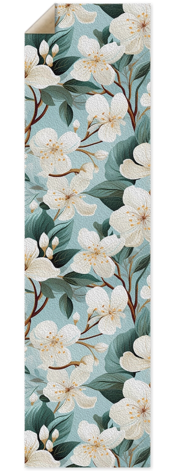 White Plumeria Custom Griptape 9 x 33 Inch Griptape