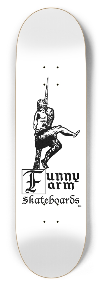 Impaled Guy Logo - 8.75" x 33" 8-3/4 Inch Skateboard