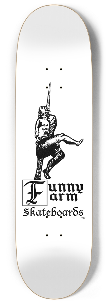 Impaled Guy Logo - 9" x 34" 9 Inch Skateboard
