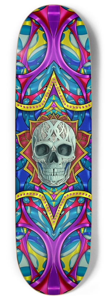 Blitz Skull (glow) 9" x 34" 9 Inch Skateboard