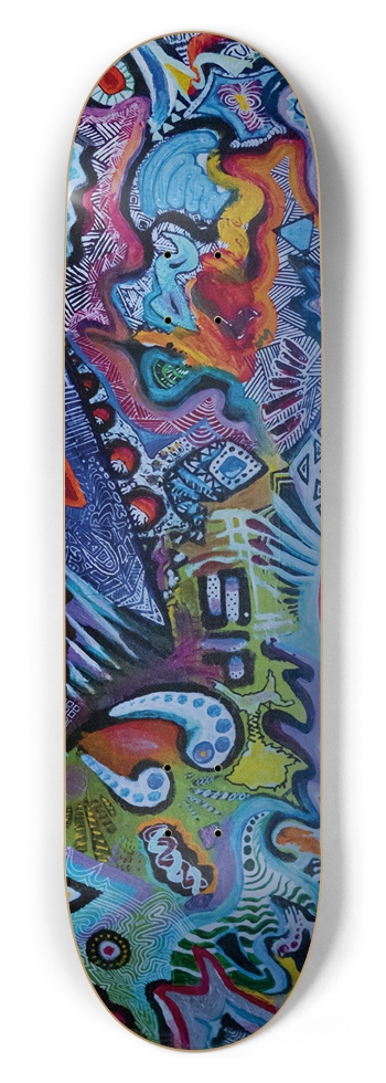 Ohman Transfer Silver 8-1/2 Skateboard Deck