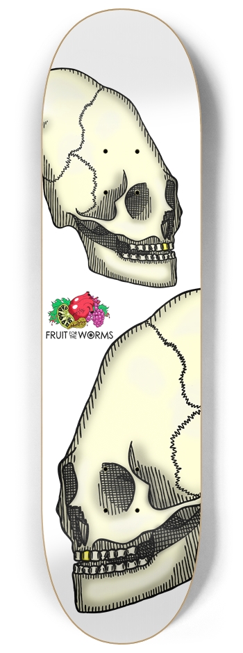 Elongated Skull Deck 8-1/4 Skateboard Deck