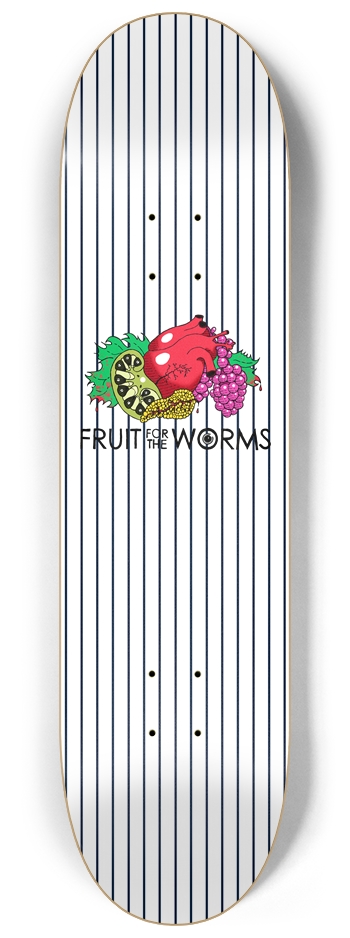 Fruit for the Worms Pin Stripe Deck 8-1/4 Skateboard Deck
