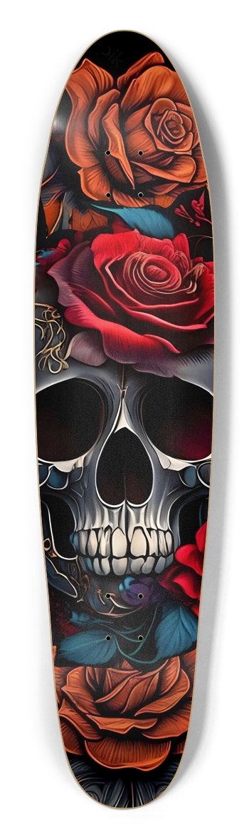 Skull & Roses Longboard Longboard Shape
