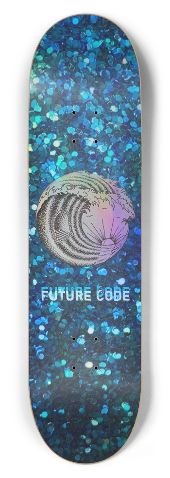 Be Water - Holographic W 8.5 x L 32.75” 8-1/2 Skateboard Deck