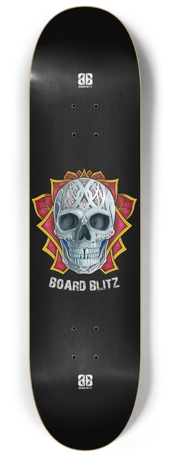 Skull Head Black 8.25" x32" Deck 8-1/4 Skateboard Deck