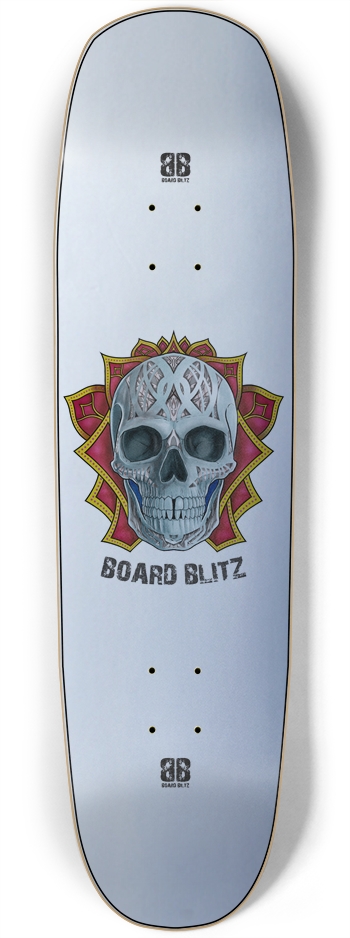 Skull Head Silver SN 8.75" x33.25" Deck Square Nose
