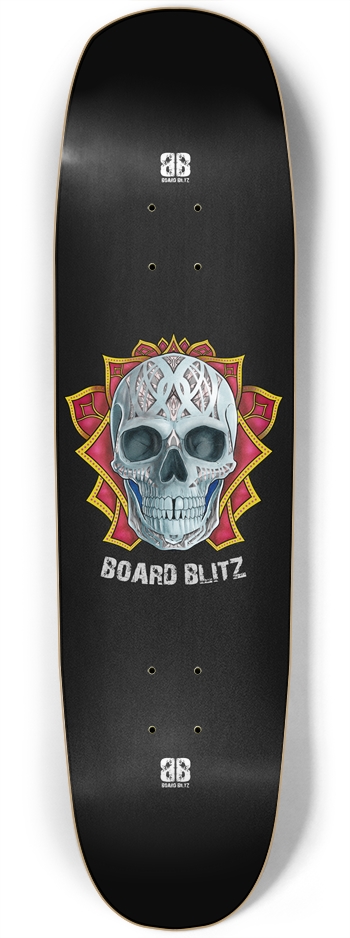 Skull Head Black SN 8.75" x33.25" Deck Square Nose