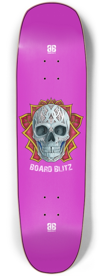 Skull Head Purple SN 9.75" x33.25" Deck Square Nose