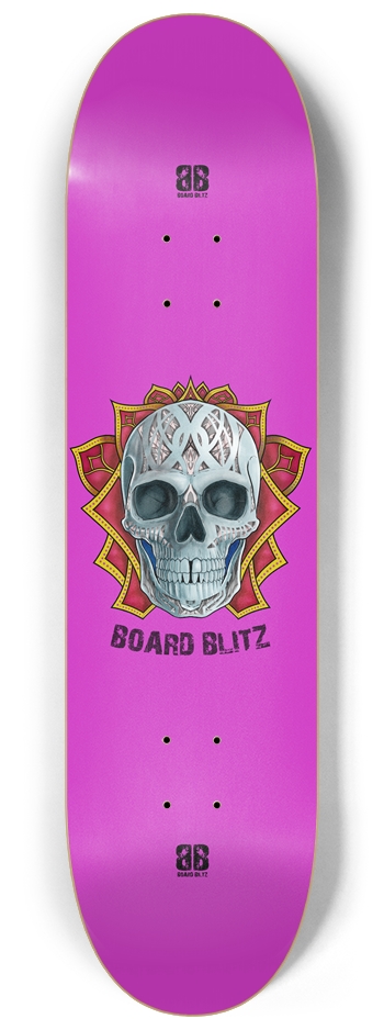 Skull Head Purple 8.25" x32" Deck 8-1/4 Skateboard Deck